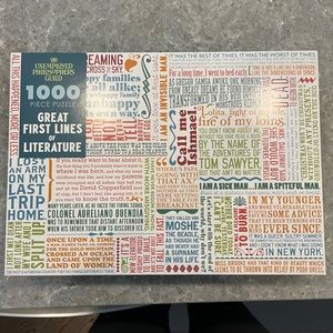 Puzzle: Great First Lines of Literature, 1000 pieces